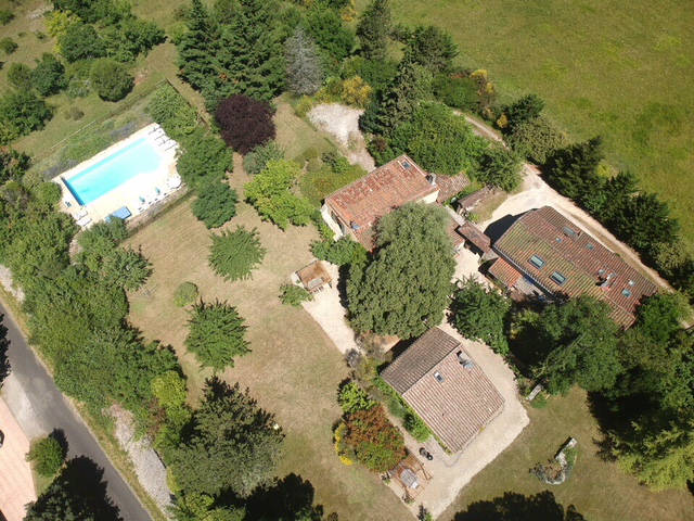 Aerial view of le Mas des Cypres