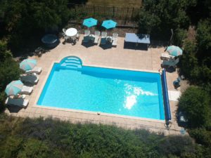 aerial view of pool closer